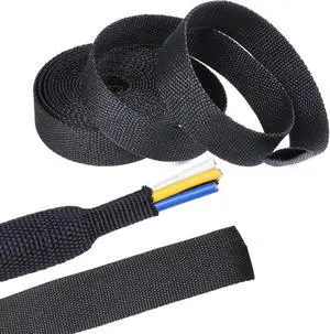 2 in 1 Heat Shrink Braided Sleeving Fabric Tubing-Ideal fit Irregular Shape Hose/Cable/Wire (1/2"(12mm), 40FT) 2 in 1 Heat Shrink Braided Sleeving Fabric Tubing-Ideal fit Irregular Shape Hose/Cable/Wire (1/2"(12mm), 40FT)