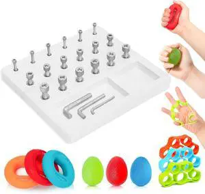 Wooden Pegboard for Finger Dexterity, Finger Strength Trainer for Hand Grip Strengthener Targeted Strength, Relief & Recovery for Men, Women, and Seniors Wooden Pegboard for Finger Dexterity, Finger Strength Trainer for Hand Grip Strengthener Targeted Strength, Relief & Recovery for Men, Women, and Seniors