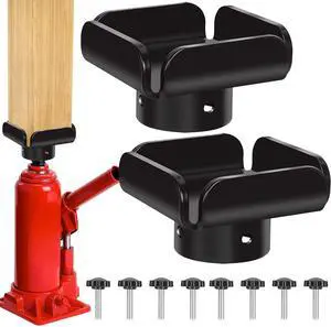 2 Pack Bottle Jack to Post Adaptor with Centering Pin, Steel Bridge Jack Stand Adaptor for 4x4 Wood Beams, Compatible with Most Bottle Jacks, Jack Accessories for Wood Beams to Prevent Splitting 2 Pack Bottle Jack to Post Adaptor with Centering Pin, Steel Bridge Jack Stand Adaptor for 4x4 Wood Beams, Compatible with Most Bottle Jacks, Jack Accessories for Wood Beams to Prevent Splitting
