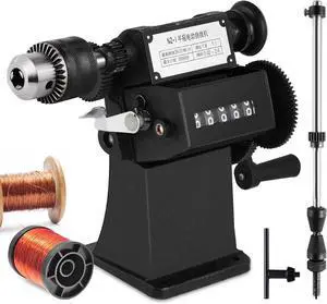 Manual Coil Winding Machine 1/16"- 1/2" Hand Coil Winder with Counter for Spirals, Motor Coil, Guitar Pickup Coils Manual Coil Winding Machine 1/16"- 1/2" Hand Coil Winder with Counter for Spirals, Motor Coil, Guitar Pickup Coils