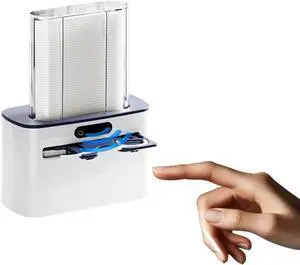 Smart Touchless Floss Pick Dispenser with Sensor - Refillable and Rechargable with 2 Cartridges (100 Picks) - Innovative and Hygienic Floss Pick Holder (Dark Gray) Smart Touchless Floss Pick Dispenser with Sensor - Refillable and Rechargable with 2 Cartridges (100 Picks) - Innovative and Hygienic Floss Pick Holder (Dark Gray)