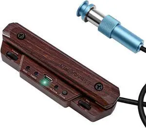 Acoustic Guitar Pickup Rechargable Active Soundhole Guitar Pickup Adjustable Pickup for Guitar Magnetic Coil Build-in Volume Control Guitar Microphone Acoustic Pickup(Wood Grain) Acoustic Guitar Pickup Rechargable Active Soundhole Guitar Pickup Adjustable Pickup for Guitar Magnetic Coil Build-in Volume Control Guitar Microphone Acoustic Pickup(Wood Grain)