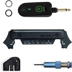 Wireless & Wired Acoustic Guitar Pickup System,Wireless Soundhole Pickup with Receiver Microphone 30M Transmission for 80-120mm Sound-hole Acoustic Guitar Pickup (Black) Wireless & Wired Acoustic Guitar Pickup System,Wireless Soundhole Pickup with Receiver Microphone 30M Transmission for 80-120mm Sound-hole Acoustic Guitar Pickup (Black)