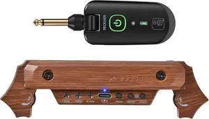 Wireless Acoustic Guitar Pickup Rechargable Magnetic And Microphone Soundhole Pickup For Acoustic Guitar Build-In Volume Control(Wood Grain) Wireless Acoustic Guitar Pickup Rechargable Magnetic And Microphone Soundhole Pickup For Acoustic Guitar Build-In Volume Control(Wood Grain)