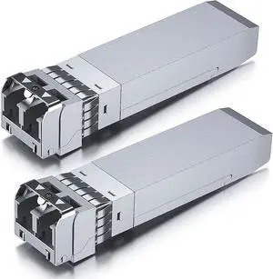 10GBase-SR SFP+ Transceiver, 10G 850nm MMF Module for Cisco SFP-10G-SR, Meraki, Ubiquiti UniFi UF-MM-10G, Mikrotik, Netgear, D-Link, Supermicro, TP-Link and More, up to 300m, Pack of 2 10GBase-SR SFP+ Transceiver, 10G 850nm MMF Module for Cisco SFP-10G-SR, Meraki, Ubiquiti UniFi UF-MM-10G, Mikrotik, Netgear, D-Link, Supermicro, TP-Link and More, up to 300m, Pack of 2