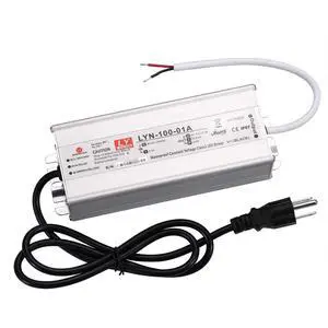 LED Driver 100 Watts 110V AC to 12V DC Low Voltage Output, IP67 Waterproof Power Low Voltage Transformer Adapter with 3 pin Plug LED Cable for LED Light bar, Indoor and Outdoor Light String LED Driver 100 Watts 110V AC to 12V DC Low Voltage Output, IP67 Waterproof Power Low Voltage Transformer Adapter with 3 pin Plug LED Cable for LED Light bar, Indoor and Outdoor Light String
