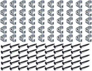 Metal Coax Cable Clips, Patented Heavy-Duty RG6 Clips with Corrosion-Resistant Outdoor Screws, Anti-Sag Clamping Design Fits Standard, Dual, Tri & Quad Shield RG6 Cable (50 pack) Metal Coax Cable Clips, Patented Heavy-Duty RG6 Clips with Corrosion-Resistant Outdoor Screws, Anti-Sag Clamping Design Fits Standard, Dual, Tri & Quad Shield RG6 Cable (50 pack)