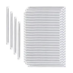 1000 PCS 60mm Fiber Optical Heat Shrinkable Tubes, Fusion Splice Transparent PE Sleeves with Single Stainless Rod for Bare Fiber 1000 PCS 60mm Fiber Optical Heat Shrinkable Tubes, Fusion Splice Transparent PE Sleeves with Single Stainless Rod for Bare Fiber