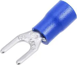 1000Pcs SV2-4M Insulated Fork Spade U-Type Wire Connector Electrical Crimp Terminal 16-14AWG Blue 1000Pcs SV2-4M Insulated Fork Spade U-Type Wire Connector Electrical Crimp Terminal 16-14AWG Blue