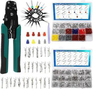 812Pcs Pin Connector Kit with Crimping Pliers - Terminal Pin 1/1.5/1.8/2/2.2/2.3/2.8/3.5mm Non-Insulated Plug Removal Male & Female Wire Pins - Automotive Car Electrical 812Pcs Pin Connector Kit with Crimping Pliers - Terminal Pin 1/1.5/1.8/2/2.2/2.3/2.8/3.5mm Non-Insulated Plug Removal Male & Female Wire Pins - Automotive Car Electrical
