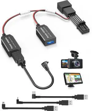 Dash Cam Power Adapter,(10P Type A)Fit Select Infiniti/Mazda/Nissan/Subaru,Connect to Auto-Dimming Rearview Mirror,Built-in Hide Power Adapter Charging Cable for Garmin Nuvi GPS Dashcam Mirror Camera Dash Cam Power Adapter,(10P Type A)Fit Select Infiniti/Mazda/Nissan/Subaru,Connect to Auto-Dimming Rearview Mirror,Built-in Hide Power Adapter Charging Cable for Garmin Nuvi GPS Dashcam Mirror Camera