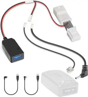 Radar Detector Power Cord Adapter,(12Pin Type-A) Compatible with Toyota, Honda, Subaru and More, Connect to Rearview Mirror,RJ11 DC3.5 Radar Charger Cable, Built-in Hidden USB,Plug&Play Radar Detector Power Cord Adapter,(12Pin Type-A) Compatible with Toyota, Honda, Subaru and More, Connect to Rearview Mirror,RJ11 DC3.5 Radar Charger Cable, Built-in Hidden USB,Plug&Play