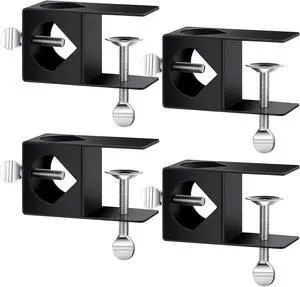4 Pack Metal Black Deck Clamp for Torches, Porch Rail Clamp, Universal Pole Mount Bracket, Deck Pole Holder for Solar Panel, Outdoor Torch Mount Holder for Railings Posts, Rail Accessory 4 Pack Metal Black Deck Clamp for Torches, Porch Rail Clamp, Universal Pole Mount Bracket, Deck Pole Holder for Solar Panel, Outdoor Torch Mount Holder for Railings Posts, Rail Accessory