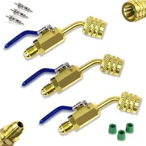 93867 R-32 R-454B Ball Valve Adapter, 1/4" LH Female to 1/4" RH Male, 45°x3 93867 R-32 R-454B Ball Valve Adapter, 1/4" LH Female to 1/4" RH Male, 45°x3