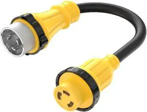 Marine Shore Power Adapter Cable 50-Amp to 30 Amp Nema SS2-50P to L5-30R, Marine-50Amp 125/250V SS2-50 Male to L5-30 125 Volt 30Amp-Shore Power Female Converter, 50A to 30A Twist Lock Adapter, 1.5FT Marine Shore Power Adapter Cable 50-Amp to 30 Amp Nema SS2-50P to L5-30R, Marine-50Amp 125/250V SS2-50 Male to L5-30 125 Volt 30Amp-Shore Power Female Converter, 50A to 30A Twist Lock Adapter, 1.5FT
