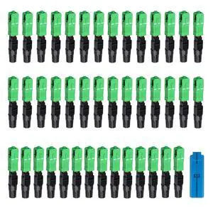 40 pcs SC-APC Fiber Optic Quick Assembly Connector Fiber Optic Fast Connectors Singlemode 9/125 Mechanical Connectors Adapter for 2mm x 3mm Butterfly Fiber Cable 40 pcs SC-APC Fiber Optic Quick Assembly Connector Fiber Optic Fast Connectors Singlemode 9/125 Mechanical Connectors Adapter for 2mm x 3mm Butterfly Fiber Cable