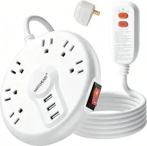 2 Prong GFCI Power Strip with 6 Outlets &3 USB Ports,9.84FT,White 2 Prong GFCI Power Strip with 6 Outlets &3 USB Ports,9.84FT,White