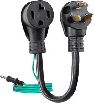 3-Prong to 4-Prong Dryer Plug Adapter, Convert 4 Prong Dryer Plug to 3 Prong Wall Outlet with Ground Wire 30A, 250V, 10AWG, 1.5-feet 3-Prong to 4-Prong Dryer Plug Adapter, Convert 4 Prong Dryer Plug to 3 Prong Wall Outlet with Ground Wire 30A, 250V, 10AWG, 1.5-feet