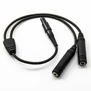 General Aviation GA Plugs to 6 Pin Lemo Headset Adapter, GA Twin-Plug PJ-068 PJ-055 to 6 Pin Lemo Plug Connector, Black General Aviation GA Plugs to 6 Pin Lemo Headset Adapter, GA Twin-Plug PJ-068 PJ-055 to 6 Pin Lemo Plug Connector, Black