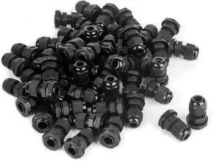 AMPELE Cable Gland 100 Pack PG13.5 Waterproof Adjustable 6-12mm Nylon Cable Glands Joints With Gaskets, Black(PG13.5) AMPELE Cable Gland 100 Pack PG13.5 Waterproof Adjustable 6-12mm Nylon Cable Glands Joints With Gaskets, Black(PG13.5)