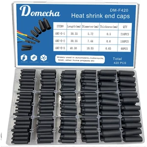 420PCS Waterproof Adhesive-Lined Heat Shrink End Caps Tubing, Marine Grade Sealed for Electrical Wire & Cable 420PCS Waterproof Adhesive-Lined Heat Shrink End Caps Tubing, Marine Grade Sealed for Electrical Wire & Cable