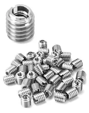 Stainless Steel Threaded Insert for Hard-Wood, 1/4-20 Internal Threads 50 Pack 5/8" Long Nut Inserts for Hardwoods, Softwoods, Plywood and Composites Stainless Steel Threaded Insert for Hard-Wood, 1/4-20 Internal Threads 50 Pack 5/8" Long Nut Inserts for Hardwoods, Softwoods, Plywood and Composites