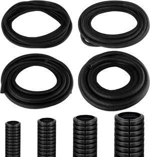 4 Pack Split Wire Loom, 120FT Flame Retardant PP for Cable Management 4 Pack Split Wire Loom, 120FT Flame Retardant PP for Cable Management