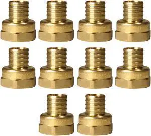 10 PIECES 1" PEX X 1" FEMALE NPT THREADED ADAPTER BRASS CRIMP FITTING - LEAD FREE BRASS, NSF, FULL PORT 10 PIECES 1" PEX X 1" FEMALE NPT THREADED ADAPTER BRASS CRIMP FITTING - LEAD FREE BRASS, NSF, FULL PORT