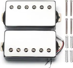Alnico 2 Humbucker Guitar Pickup 4 Coil Cable 7.5k/8.6k Coil Splitting with Brass Cover Alnico II Pickup for LP Guitar Chrome (7.5k/8.6k) Alnico 2 Humbucker Guitar Pickup 4 Coil Cable 7.5k/8.6k Coil Splitting with Brass Cover Alnico II Pickup for LP Guitar Chrome (7.5k/8.6k)