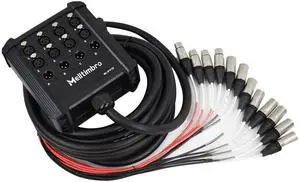 Speakers Low Profile XLR Send Circuit Board Snake Cable, XLR Splitter Cable, Small Footprint XLR Box Snake for Live, Recording, Stage, Studio, 8 Channel 4 Return 25 Feet Long Speakers Low Profile XLR Send Circuit Board Snake Cable, XLR Splitter Cable, Small Footprint XLR Box Snake for Live, Recording, Stage, Studio, 8 Channel 4 Return 25 Feet Long