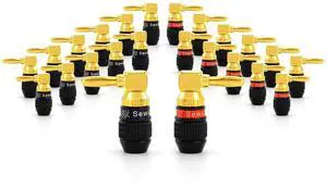 Deadbolt Right-Angle Banana Plugs, 12 Pairs Quick Connect Gold Plated Speaker Plugs 90 Degree Deadbolt Right-Angle Banana Plugs, 12 Pairs Quick Connect Gold Plated Speaker Plugs 90 Degree