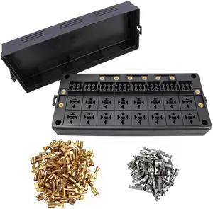 12V 24 Way Fuse Relay Box, 16 Slots Relays Holder 24 Slots ATC/ATO Fuses Holder, 4Pin 5Pin Universal Fuse and Relay Box Block, for Cars Truck Jeep ATVs RVs Pickups 12V 24 Way Fuse Relay Box, 16 Slots Relays Holder 24 Slots ATC/ATO Fuses Holder, 4Pin 5Pin Universal Fuse and Relay Box Block, for Cars Truck Jeep ATVs RVs Pickups