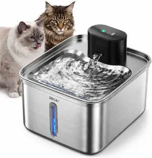 Wireless Cat Water Fountain, 99oz Stainless Steel Pet Water Dispenser with Multi-Layer Filtration, Ultra Quiet & Motion Sensor & Long Battery Life, Fresh Hydration Solution for Cats & Dogs Wireless Cat Water Fountain, 99oz Stainless Steel Pet Water Dispenser with Multi-Layer Filtration, Ultra Quiet & Motion Sensor & Long Battery Life, Fresh Hydration Solution for Cats & Dogs