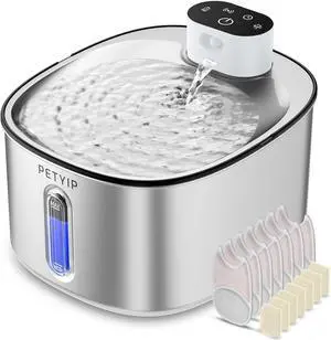 Wireless Cat Water Fountain Stainless Steel,135fl-oz/4L Battery Operated Automatic Pet Water Dispenser,Cordless Small Dog Water Fountain,Water Fountains for Cats Indoor,Ultra Quiet Wireless Cat Water Fountain Stainless Steel,135fl-oz/4L Battery Operated Automatic Pet Water Dispenser,Cordless Small Dog Water Fountain,Water Fountains for Cats Indoor,Ultra Quiet