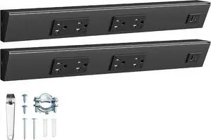 2-Pack 16 in Under Cabinet Outlet Strip, Angled Design | 2×20A TR Outlets, USB-A & USB-C, Expandable Modular System, Pre-Wired Installation, Kitchen, Workshop, Black, ETL Listed 2-Pack 16 in Under Cabinet Outlet Strip, Angled Design | 2×20A TR Outlets, USB-A & USB-C, Expandable Modular System, Pre-Wired Installation, Kitchen, Workshop, Black, ETL Listed