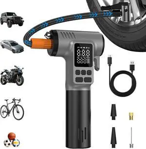 Tire Inflator Portable Air Compressor, Gifts for Men, 150PSI Tire Inflator with LED Light & Safety Hammer & Seatbelt Cutter, Air Pump for Car Tires, Motorcycle, Bicycle, Ball Tire Inflator Portable Air Compressor, Gifts for Men, 150PSI Tire Inflator with LED Light & Safety Hammer & Seatbelt Cutter, Air Pump for Car Tires, Motorcycle, Bicycle, Ball