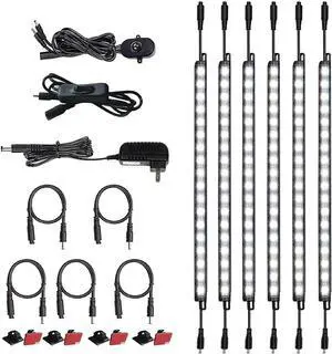 Gun Safe Lights, Motion Sensor LED Light Kit, 6 Linkable Bars | for Locker Cabinet Closet Display Case, Plug-In Under Shelf Lighting, 6000K White, Auto On Off, Manual Mode, UL Adapter Gun Safe Lights, Motion Sensor LED Light Kit, 6 Linkable Bars | for Locker Cabinet Closet Display Case, Plug-In Under Shelf Lighting, 6000K White, Auto On Off, Manual Mode, UL Adapter