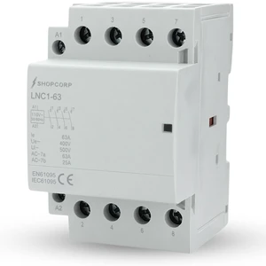 63A 4-Pole AC Contactor, 120V Coil, Normally Open, DIN Rail Mount 63A 4-Pole AC Contactor, 120V Coil, Normally Open, DIN Rail Mount