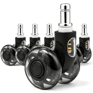 2 Inch Spring Shock-Absorbing Office Chair Wheels, Set of 5 (Black) 2 Inch Spring Shock-Absorbing Office Chair Wheels, Set of 5 (Black)