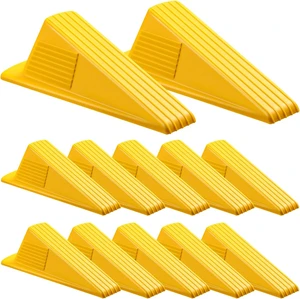 12 Pcs Jumbo Heavy Duty Rubber Door Stoppers (Yellow) 12 Pcs Jumbo Heavy Duty Rubber Door Stoppers (Yellow)