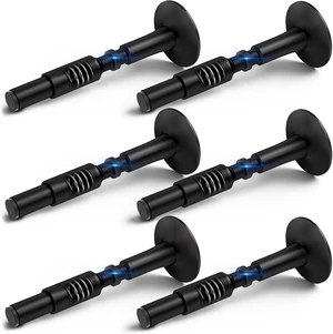 6 Pcs Adjustable Spring Door Stoppers for Bottom of Door, 4.21-5.55" (Black) 6 Pcs Adjustable Spring Door Stoppers for Bottom of Door, 4.21-5.55" (Black)