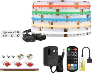 20ft DC24V RGBCCT COB LED Strip Light Kit, Color Changing 20ft DC24V RGBCCT COB LED Strip Light Kit, Color Changing