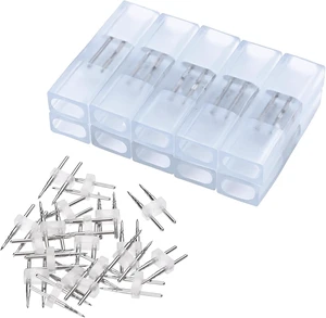 BiLume 2700K 2-Pin I-Shape LED Neon Rope Light Connectors, 10 Sets BiLume 2700K 2-Pin I-Shape LED Neon Rope Light Connectors, 10 Sets