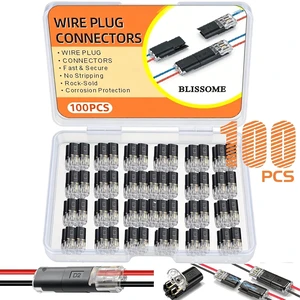 LJQ-100 Double Wire Plug-in Connector Kit with Locking Buckle No-Strip Flame Retardant Quick Connectors for LED Strip, DIY & Low-Voltage Model Kits LJQ-100 Double Wire Plug-in Connector Kit with Locking Buckle No-Strip Flame Retardant Quick Connectors for LED Strip, DIY & Low-Voltage Model Kits