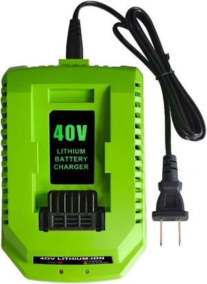40V 2A Replacement Battery Charger for Greenworks 40V Li-ion Batteries 29482 29462 29472 2901319 2938302 BAF702 L-300 BAF704 BAF705 & G-MAX Tools 29252 20202 22262 40V 2A Replacement Battery Charger for Greenworks 40V Li-ion Batteries 29482 29462 29472 2901319 2938302 BAF702 L-300 BAF704 BAF705 & G-MAX Tools 29252 20202 22262