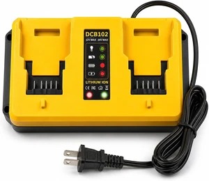 DCB102 Dual-Port Charger Replacement for DeWalt 12V/20V MAX Lithium Battery DCB102 Dual-Port Charger Replacement for DeWalt 12V/20V MAX Lithium Battery
