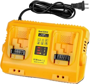 DCB102 20V MAX Battery Charger Replacement 2-Port Charger for DeWalt 12V-20V Batteries DCB102 20V MAX Battery Charger Replacement 2-Port Charger for DeWalt 12V-20V Batteries