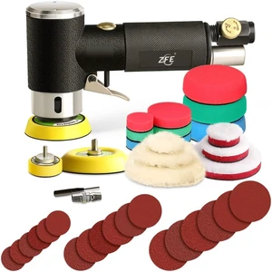 1/2/3 Inch Random Orbital Air Sander Mini Pneumatic Polisher for Auto Body Work with 15 Buffing Pads & 18 Sandpapers 1/2/3 Inch Random Orbital Air Sander Mini Pneumatic Polisher for Auto Body Work with 15 Buffing Pads & 18 Sandpapers