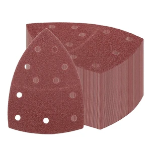 100 Pcs 6x4 80 Grit Mouse Detail Sandpaper, 11 Holes (Red) 100 Pcs 6x4 80 Grit Mouse Detail Sandpaper, 11 Holes (Red)
