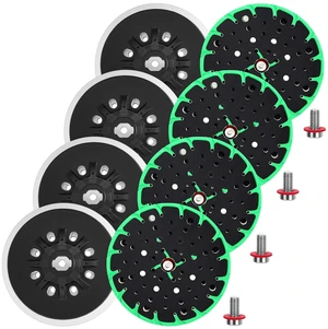 4 Pack 6 Inch Soft Sanding Pad for Festool 202458/202459 Sanders, 48-Hole Disc, Fits Festool ETS EQ 150/3 EQ & ETS 150/5 Sanders 4 Pack 6 Inch Soft Sanding Pad for Festool 202458/202459 Sanders, 48-Hole Disc, Fits Festool ETS EQ 150/3 EQ & ETS 150/5 Sanders